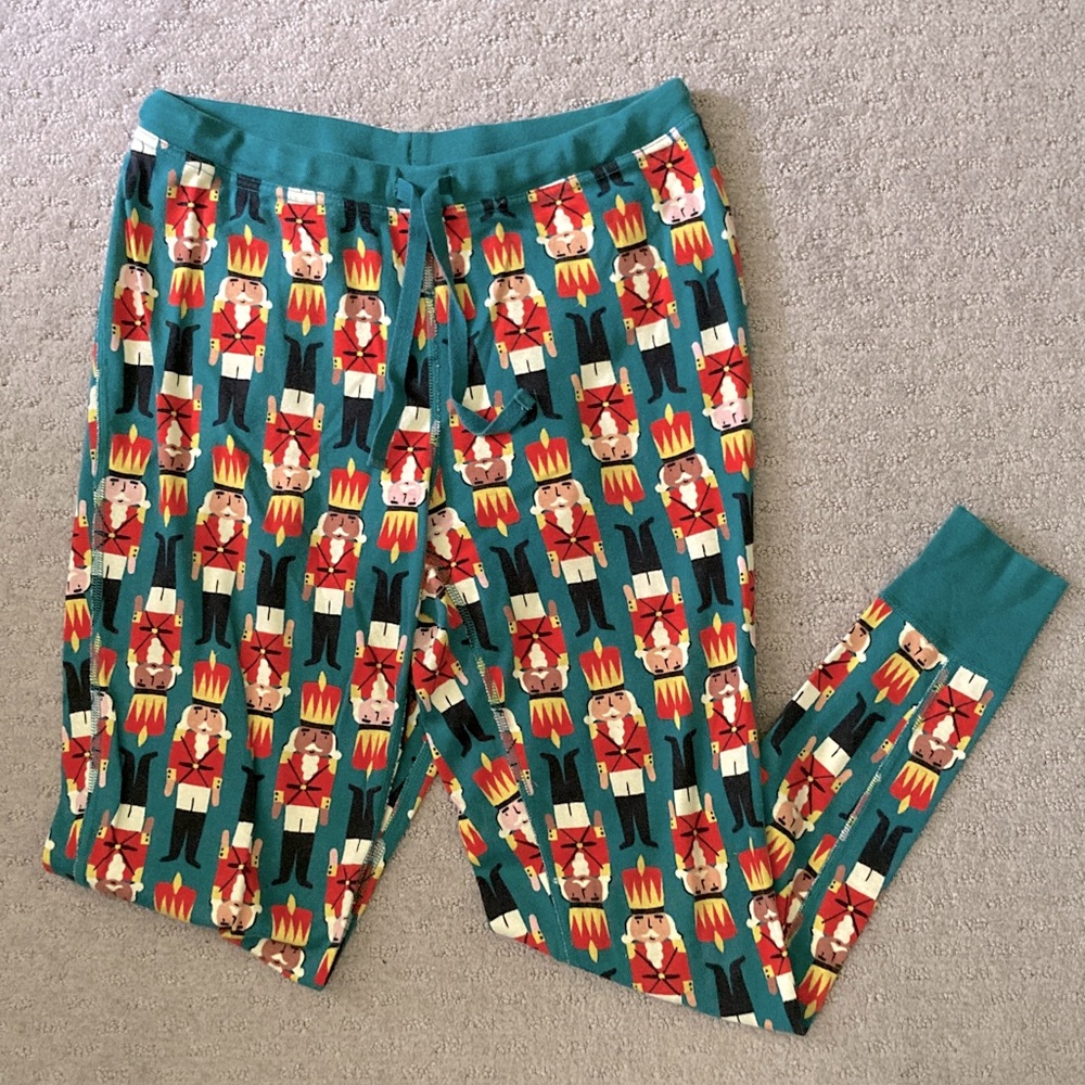 🎄 HANNA ANDERSSON nutcracker organic pajama pants, Medium.
